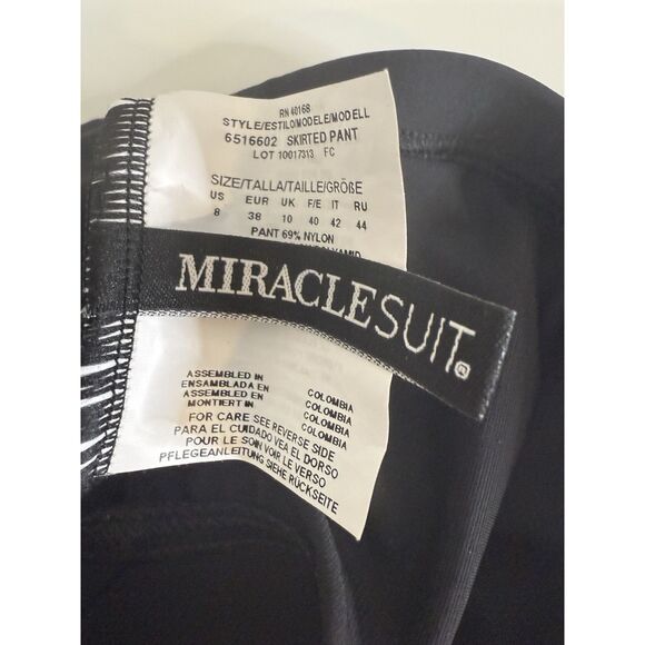 New Miraclesuit Black Solid Skirt Brief Swim Bottom Size US 8 Miracle Suit - Picture 7 of 9